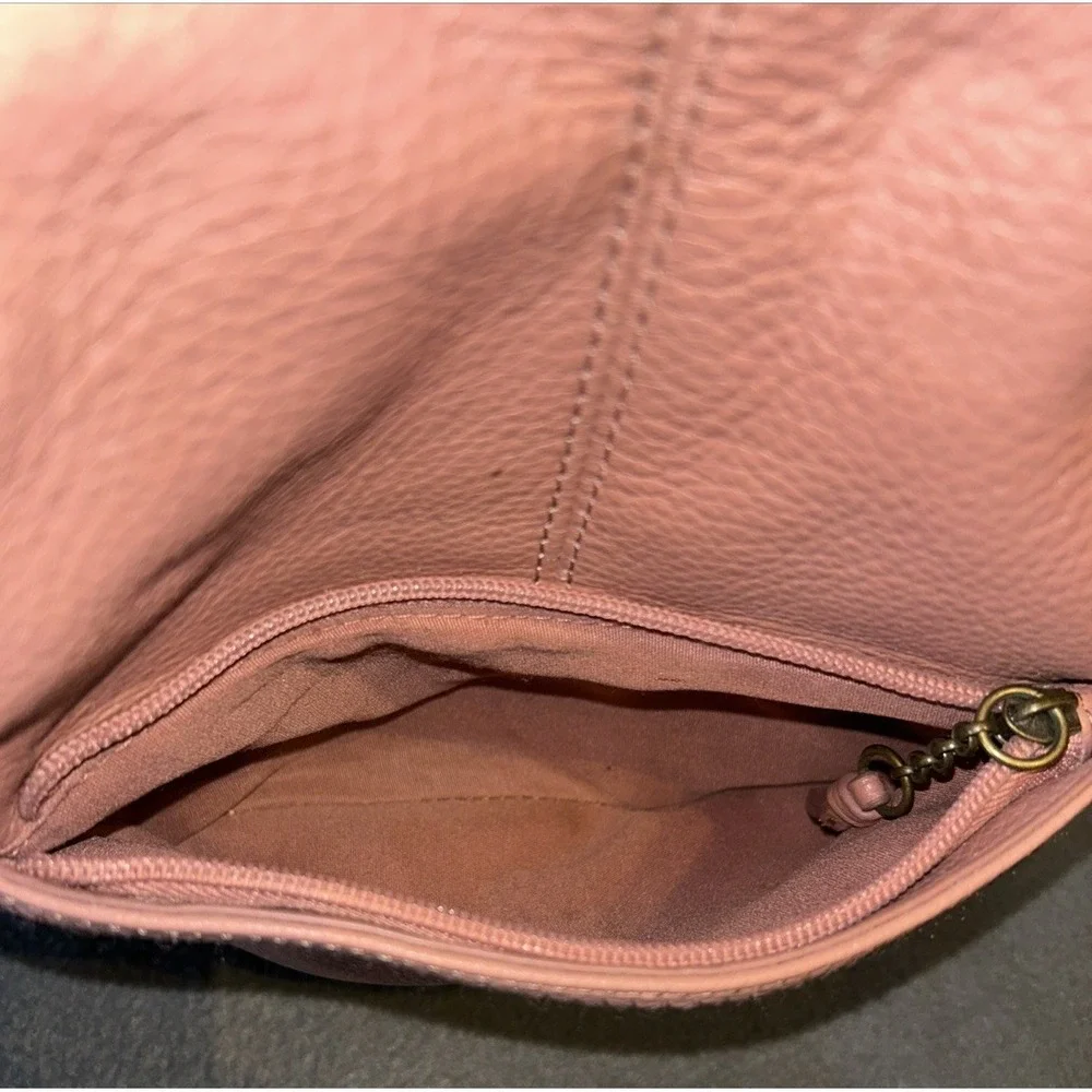 THE‎ SAK Shoulder / Crossbody Handbag Purse Pink Pebbled Leather Tote Bag
